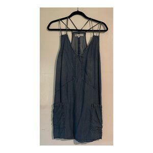 Abercrombie & fitch A&F racerback chambray denim dress with pockets